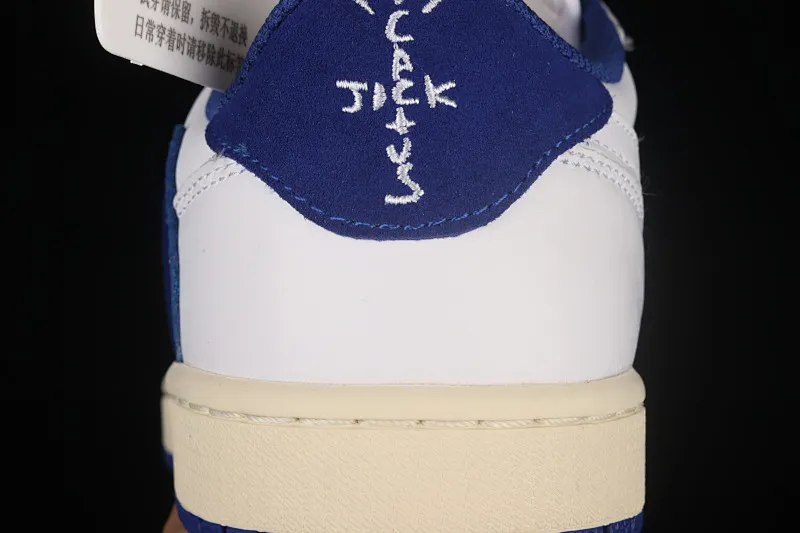 All categories Air Jordan Jordan series basketball shoes Air Jordan 1 Low Travis Scott x Air Jordan 1 Low AJ1 Joe 1 white and blue inverted low-top cultural sneakers DM9868-218